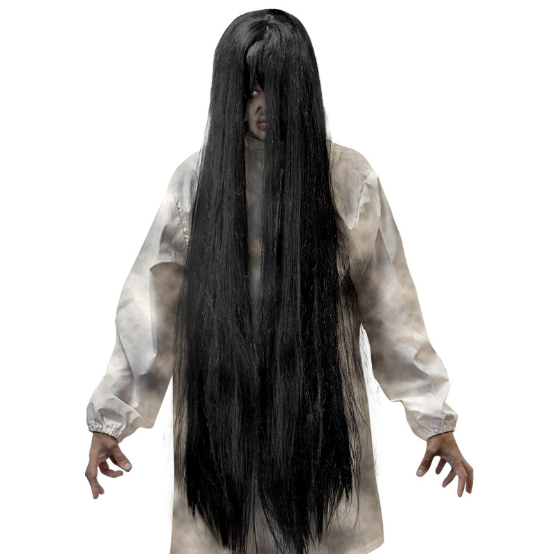 Dlouhá černá paruka Evil